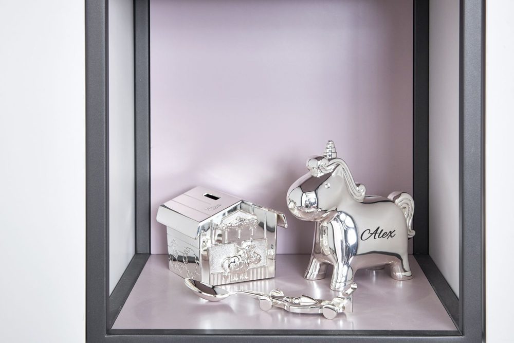 Bambino Verzilverde dinosaurus spaarpot spaarbank